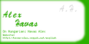 alex havas business card